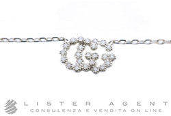 GUCCI Running G necklace in 18Kt white gold with diamonds Ref. YBB48162400200U. NEW!