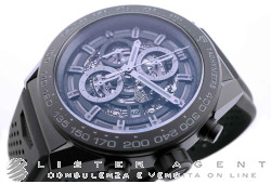 TAG HEUER Carrera Chronograph Automatic Caliber Heuer 01 in steel Skeleton Ref. CAR2A91FT6071. NEW!