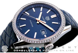 TAG HEUER Carrera in steel and diamonds Blue Ref. WAR1114FC6391. NEW!