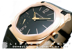 BULGARI Octo Finissimo Manual Winding in rose gold 18Kt Black Ref. BG0P40BGLXT-102371. NEW!