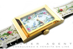 GUCCI G-Frame in yellow gold plated steel Ref. YA147407. NEW!