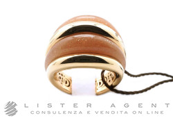 DAMIANI 18Kt rose gold Spicchi di Luna ring with Sunstone and diamond Size 53 Ref. 20076843. NEW!