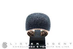 PASAVENTO anello in argento 925 placcato oro rosa e brunito nero Mis 16 Ref. WPLVA116/M. NUOVO!