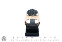 PASAVENTO anello in argento 925 placcato oro rosa e brunito nero Mis 11 Ref. WPLVA112/XS. NUOVO!
