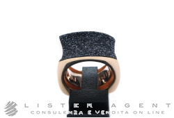 PASAVENTO anello in argento 925 placcato oro rosa e brunito nero Mis 12 Ref. WPLVA1214/M. NUOVO!