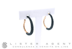 PASAVENTO orecchini in argento 925 placcato oro rosa e brunito nero Ref. WPLVO1112. NUOVI!