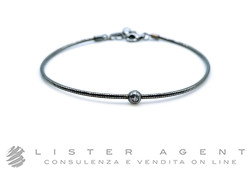 PASAVENTO bracciale in argento brunito 925 con diamante ct 0.03 H-I Si2 REF. WDNAB125. NUOVO!