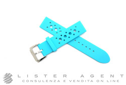 DODO by Pomellato cinturino in silicone color turchese con fibbia MM 18 Ref. CWD6TU/S. NUOVO!