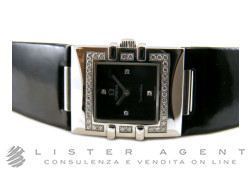 OMEGA Constellation Quadra lady in steel and diamonds Black with diamonds Ref. 18354651. NEW!