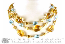 MARCO BICEGO necklace Confetti gemme in 18Kt yellow gold and natural stones Ref. CB1068MIX112. NEW!