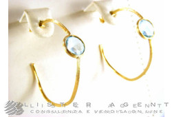 MARCO BICEGO earrings Jaipur in 18Kt yellow gold and light blue topazes Ref. OB981TP01. NEW!