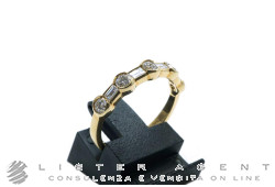 DAMIANI anello Veretta in oro giallo 18Kt con diamanti ct 0.39 e 0.26 H Misura 14 Ref. BVM75826. NUOVO!