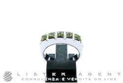 CENTOVENTUNO ring in 18Kt white gold with peridot Size 54 Ref. 08A01B0SPD01. NEW!