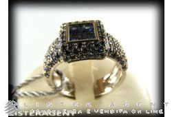 CENTOVENTUNO ring in 18Kt white gold with sapphires ct. 2,30. NEW! -60%