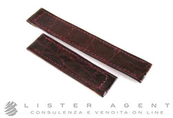 CARTIER cinturino in pelle di coccodrillo bordeaux ansa MM 16. NUOVO!