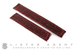 CARTIER cinturino in pelle di coccodrillo bordeaux ansa MM 17. NUOVO!