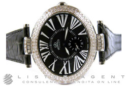 GIO' MONACO Diva in steel and diamonds Black Ref. 103-A. NEW!