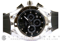 TECHNOMARINE Cruise Original chronograph in steel, Black with diamonds Ref. 111043. NEW!