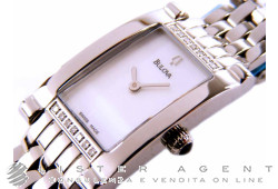 BULOVA Only time lady in steel and diamonds Mother of pearl Ref. 63R19. NEW!