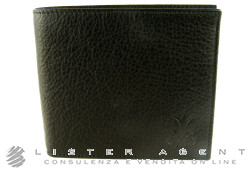 GIO' MONACO wallet 8cc in black leather Ref. POU1532CN. NEW!