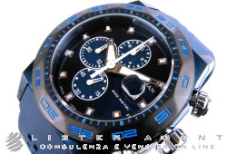 LOCMAN Stealth 300 Meters Chronograph in titanium and Pvd steel Blue Ref. 0217V4-BKBLNKS2B. NEW!