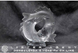 LALIQUE sculpture Fisches in crystal. NEW!