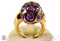 POMELLATO ring Harem in 18Kt rose gold and amethysts Size 13 Ref. AA701O7OI. NEW!