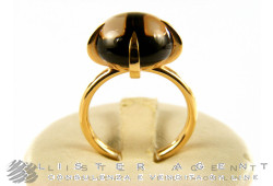 POMELLATO ring Veleno in 18Kt rose gold and fumé quartz Size 15 Ref. AA601O7QF. NEW!
