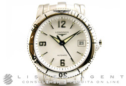 LONGINES watch Only time in steel White AUT Ref. L36204166 . NEW!
