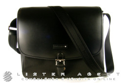 MONTBLANC shoulder bag Meisterstuck Canvas in leather and cloth Black Ref. 106726. NEW!