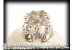 PASQUALE BRUNI ring Charms in 18Kt white gold with diamonds ct 0,38 Ref. 12727B. NEW!