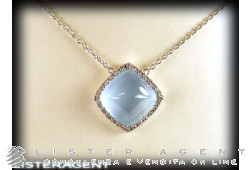 FAVERO necklace in 18Kt white gold with diamonds ct 0,18 and aquamarine ct 9,53 Ref. CN002336AC3. NEW!