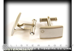 MONTBLANC cufflinks in steel and tungsten Ref. 101539. NEW!