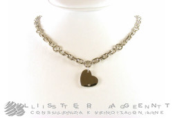 MONTBLANC necklace with Hearth in 925 silver and diamond Ref. 36646. NEW!