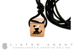 LE BEBE' necklace Dog small in 9Kt rose gold Ref. DLB028. NEW!