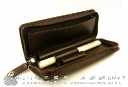 MONTEGRAPPA pen holder case in brown leather Ref. IDPPLL2W. NEW!