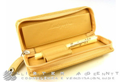 MONTEGRAPPA pen holder case in beige leather Ref. IDPPSL2V. NEW!