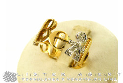 LE BEBE' ring Maschietto and Baby Girl in 18Kt white and yellow gold with diamonds Size 13,5 Ref. LBB086. NEW!