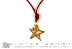 LE BEBE' necklace Star Mom for Childline in 9Kt yellow and white gold with ruby Ref. LBBSDM. NEW!