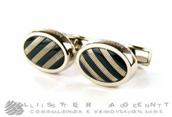 MONTBLANC cufflinks Creative Lines Oval Ed. J.F.Kennedy in steel and resin Ref. 111322. NEW!