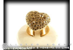 POMELLATO ring Sabbia in 18Kt rose and white gold and brown diamonds Ref. AA805/06/BR/B. NEW!