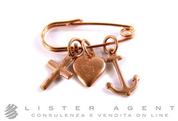 DODO by Pomellato brooch Hope and Charity in 9Kt rose gold. NEW!