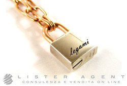 DODO by Pomellato necklace Legami in 9Kt rose gold and lock in 925 silver. NEW!