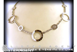 BULGARI necklace Bulgari-Bulgari in 18Kt white gold and diamonds Ref. CL854650-343391. NEW! -35%