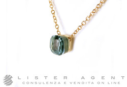 POMELLATO necklace Nudo in 18Kt rose and white gold with light blue topaze Ref. FB601O6OY. NEW!