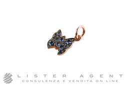 DODO by Pomellato pendant Butterfly in 9Kt rose gold with light blue sapphires ct 0,20 Ref. D6FAP9ZA. NEW!