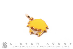 DODO by Pomellato pendant Crab in 9Kt rose gold and yellow enamel Ref. D3GRG9G. NEW!