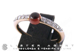 POMELLATO ring M'ama non M'ama in 18Kt rose gold with garnet and diamonds ct 0.13 Size 13 Ref. AB703BO7OG. NEW!