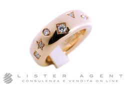POMELLATO ring Iconica in 18kt rose gold with diamonds Ref. A910650MBO7. NEW!