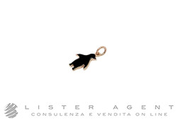 DODO by Pomellato Penguin pendant in 18Kt rose gold with black enamel Ref. D10PIG/9/N. NEW!